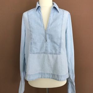 Free People Chambray Top